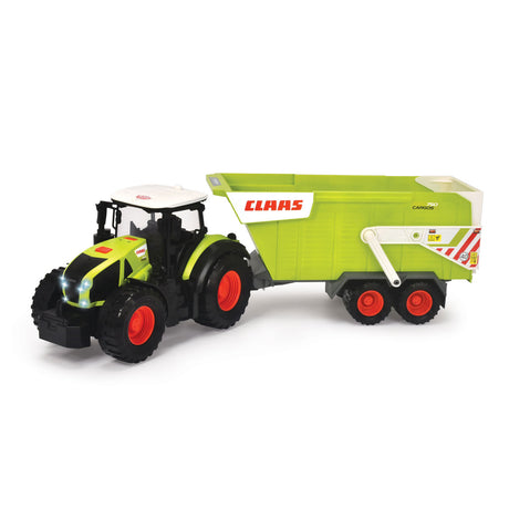 Trattore Dickie Claas con rimorchio ribaltabile
