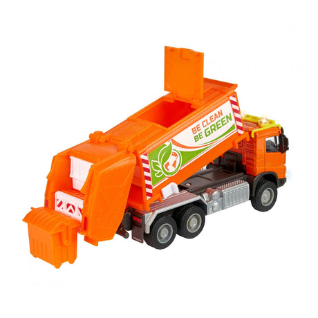 Majorette Grand Series - camion della spazzatura Volvo Truck - metallo - luci e suoni - 18 cm - veicolo giocattolo