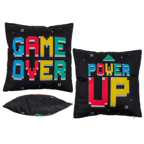 Ootb cuscino reversibile power up game oltre 40x40 cm 100% poliestere