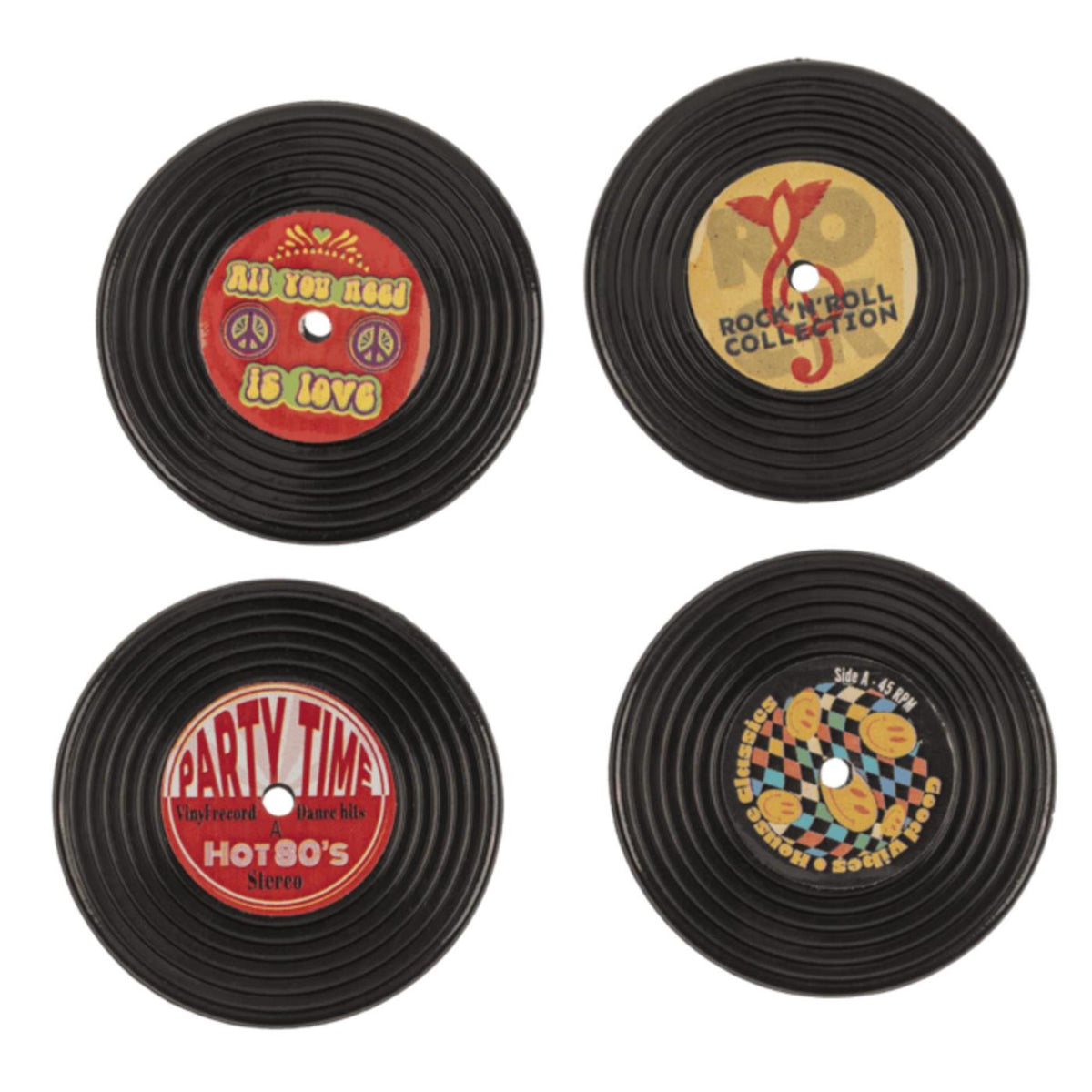 Magneti da frigorifero Ootb retro LP 4,2x4,2 cm set da 4 pezzi
