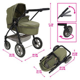 Carrozzina per bambole 2 in 1