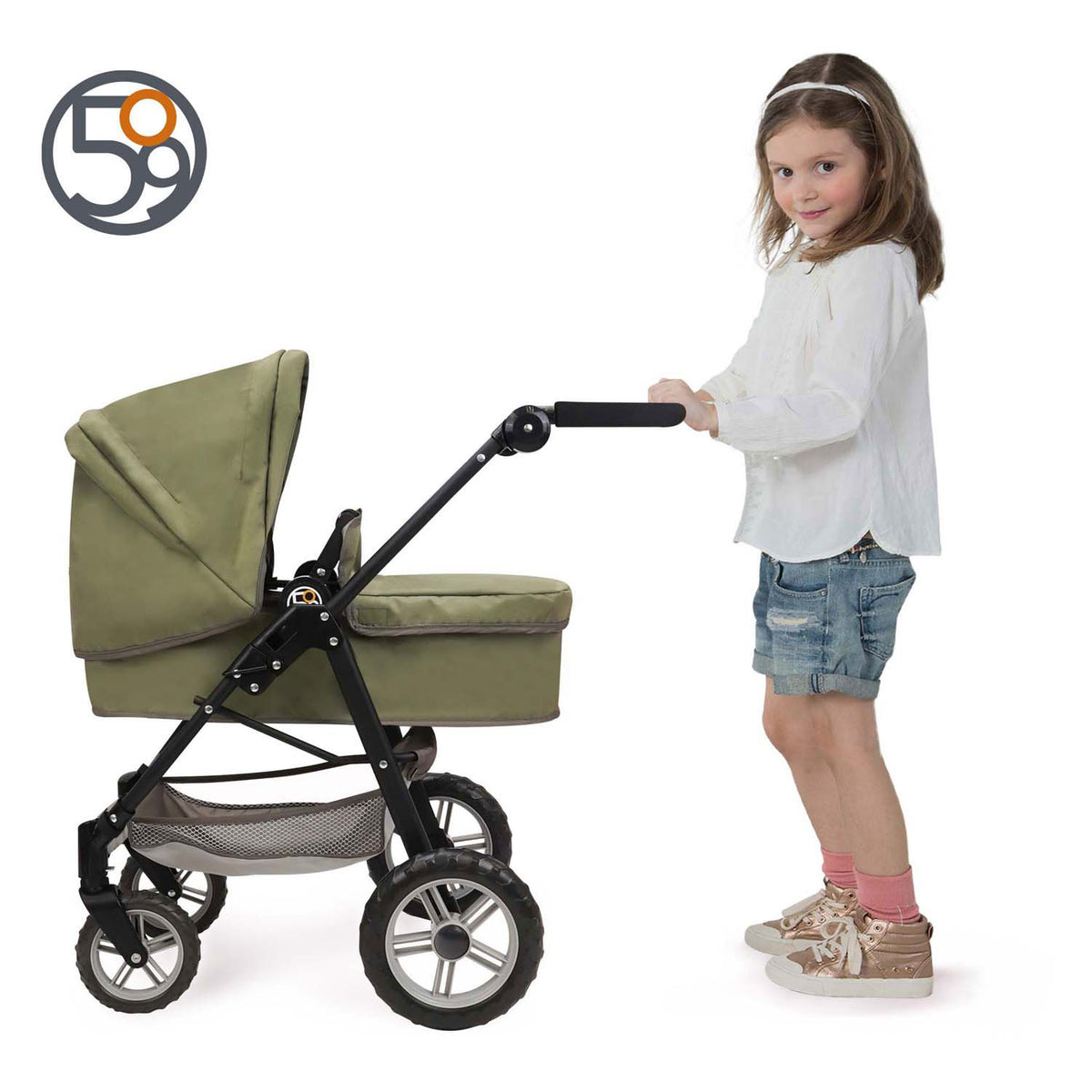 Carrozzina per bambole 2 in 1
