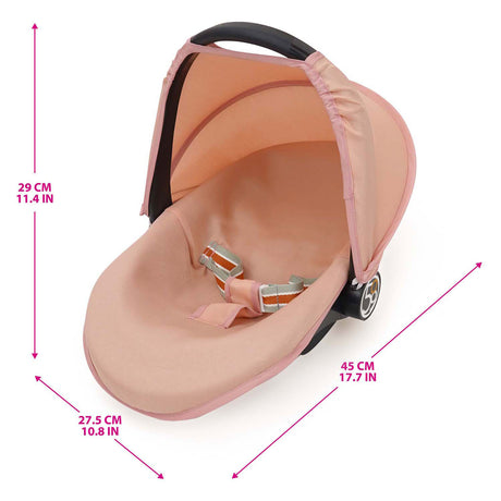 Seggiolino auto per bambole 509 crew 3 in 1 - rosa
