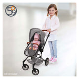 Carrozzina per bambole 509 crew 2 in 1 con borsa - grigia