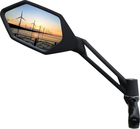 Specchio sulla regolazione del lusso nero di e-bike sinistro B. sterzo.