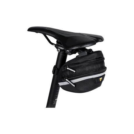 Sacca da sella topak wp ii m, nero, acqua -repellente, poliestere, adattatore, 1,25 litri, clic rapido, riflettente, 152G