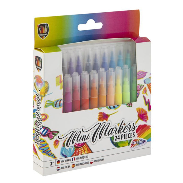 Set Grafix di 24 mini pennarelli in una scatola