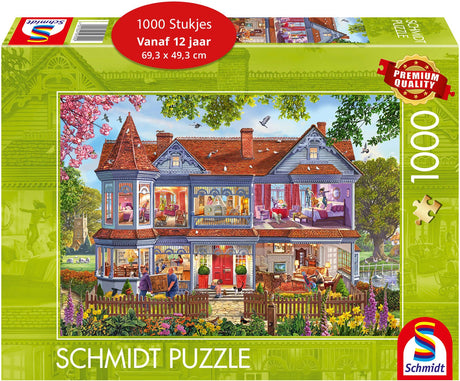 Schmidt - puzzle - casa in primavera - 1000 pezzi - adulti - da 12 anni
