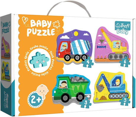 Trefl - Baby Puzzle - Veicoli in cantiere - 18 pezzi - Pezzi grandi