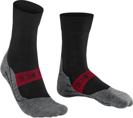 Falke ru4 cool calzini da corsa in materiale funzionale anti-vesciche da uomo neri - taglia 44-45