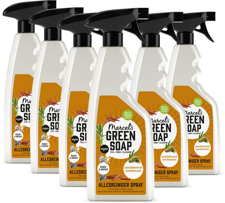 Marcel's green soap - allesreiniger spray - sandelhout kardemom - 6 x 500ml