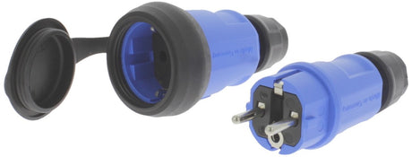 Set di connettori Q-link - spina e presa - nero - blu