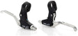 Leva freno XLC BL-C01 – per freno cantilever – interruttore rotativo con interruttore a pollice – alluminio – nero argento