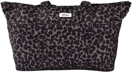 Borsa per allattamento Béaba madrid xxl - borsa per pannolini senza pfas - borsa per pannolini con 11 scomparti - 65x18x34,5 cm - incluso scomparto isotermico per fasciatoio - stampa leopardata