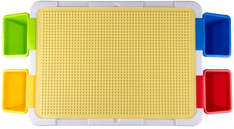 Eddy Toys Set di giocattoli da 300 pezzi - Tavolo da gioco: 48 x 35 x 31 cm - 291 mattoncini - Spazio di archiviazione - Plastica