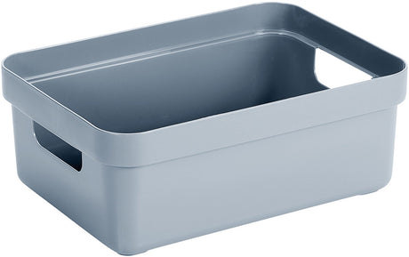 Contenitore portaoggetti Sunware sigma 9 l - 35x24,6x12,2 cm - nero - plastica senza BPA, impilabile (coperchio disponibile separatamente) - elegante cestino portaoggetti per la cameretta dei bambini e il soggiorno