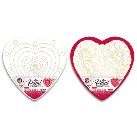 Dipinto Grafix con numeri a forma di cuore 29x29 cm