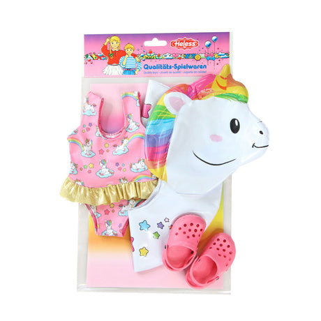 Set da bagno per bambola Heless unicorno, 35-45 cm