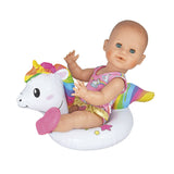 Anello da nuoto per bambole Heless, unicorno, 28-35 cm