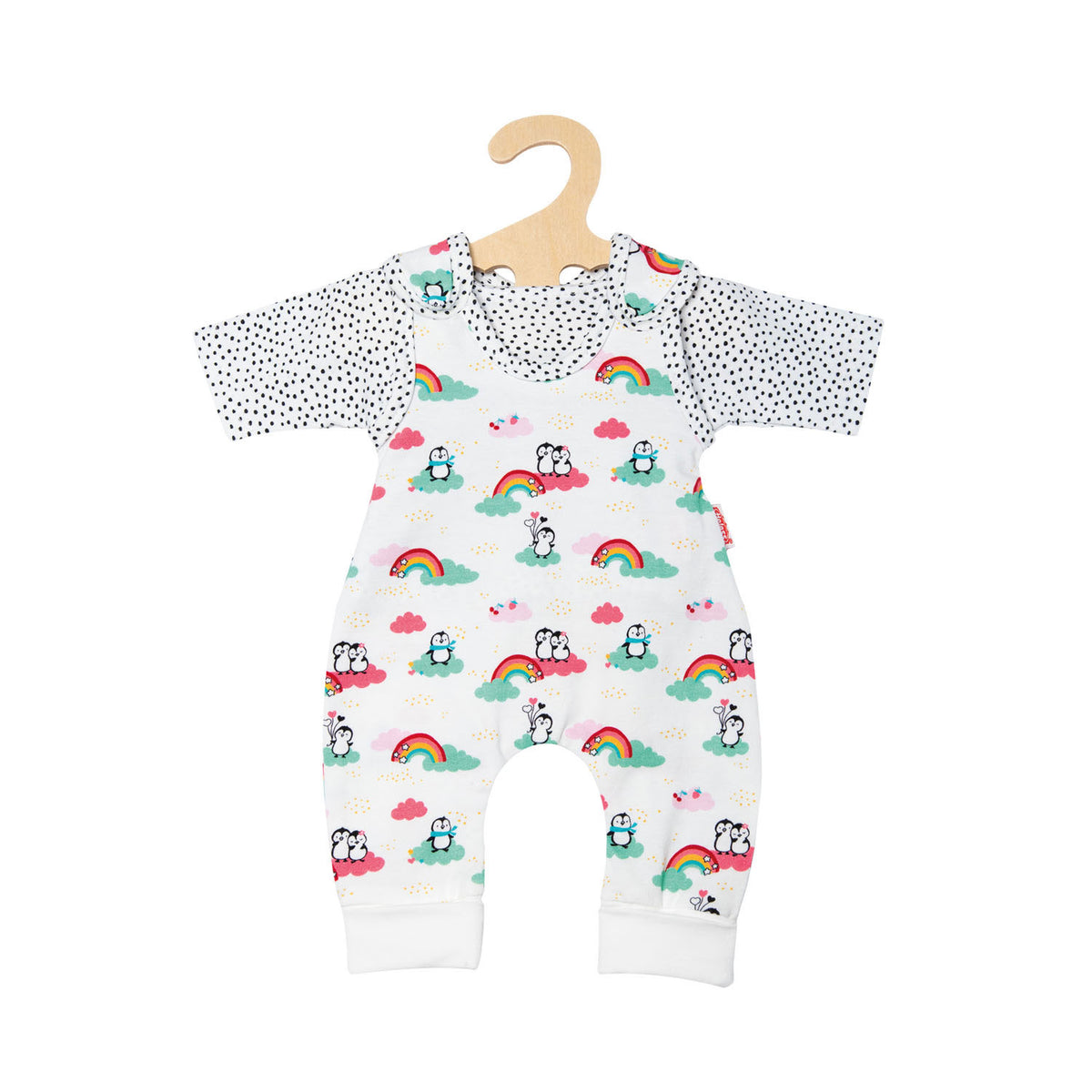 Pinguino pagliaccetto per bambole Heless con maglietta, 35-45 cm