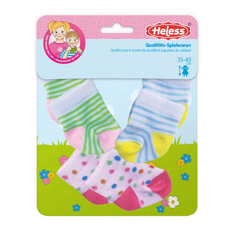 Calzini per bambole Heless 3 paia, 28-35 cm