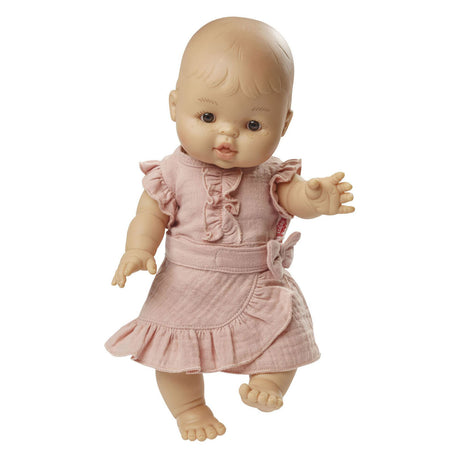 Gonna a portafoglio Heless con top rosa antico 28 - 35 cm