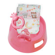 Vasino per bambole Heless con accessori rosa - 15 cm