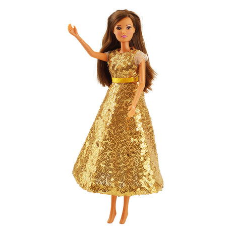 Abito Heless con paillettes Goldstar per bambole fashion - 29 cm