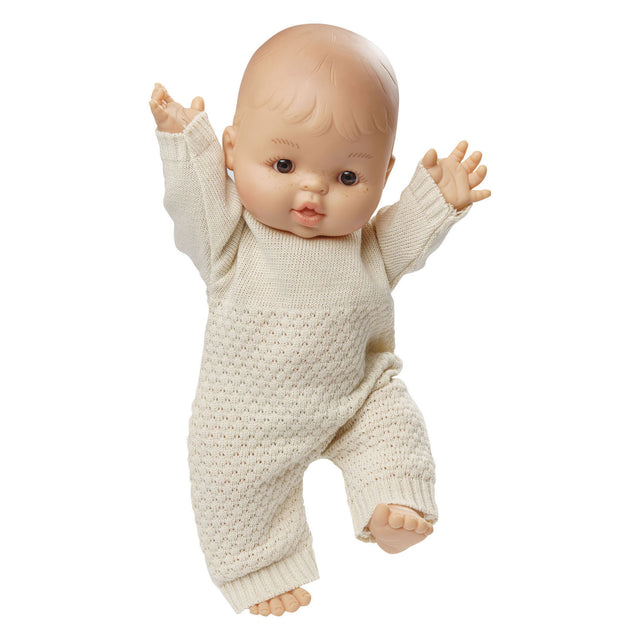 Babydoll per bambina Heless con tutina lavorata a maglia - 34 cm