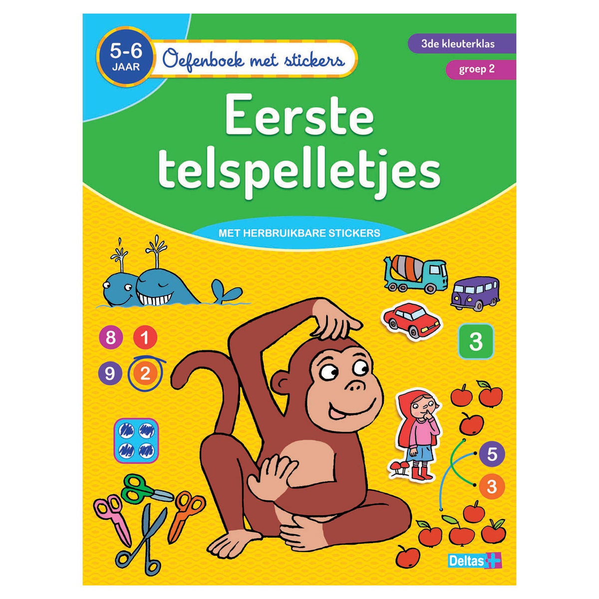 Libro di esercizi Delta con adesivi - primo gioco di conteggio
