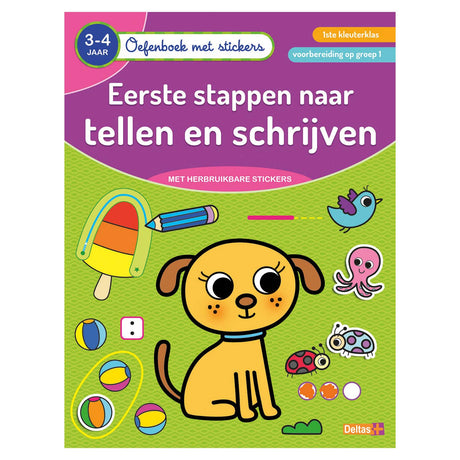 Delta Delta Escericatore con adesivi - Conteggio e scrittura (3-4 anni)