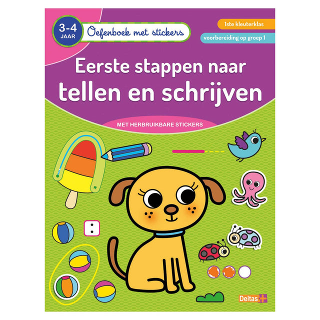 Delta Delta Escericatore con adesivi - Conteggio e scrittura (3-4 anni)