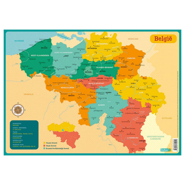 Montagne russe educative Deltas - mappa Belgio