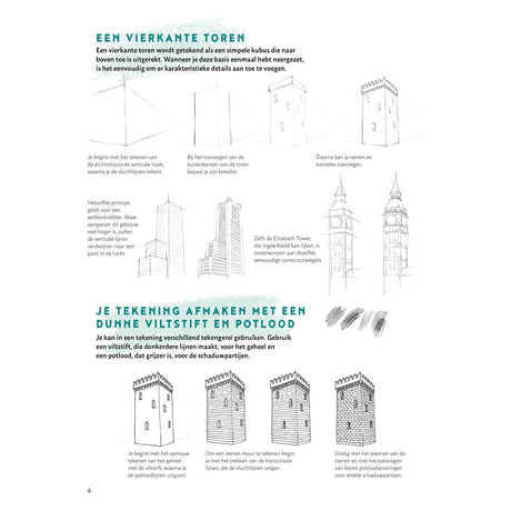 Delta impara a disegnare gli edifici passo dopo passo, libro degli hobby