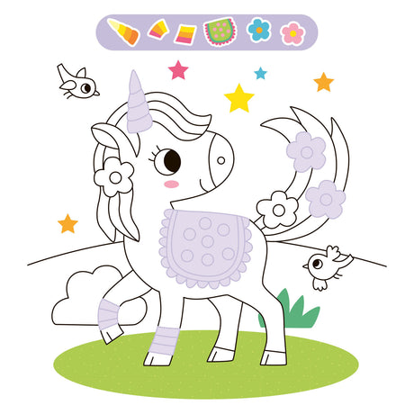 Parata di adesivi con unicorno Delta