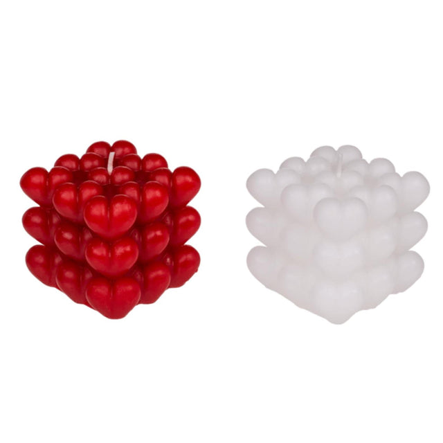 Candela a bolle Ootb cuore 6x6 cm