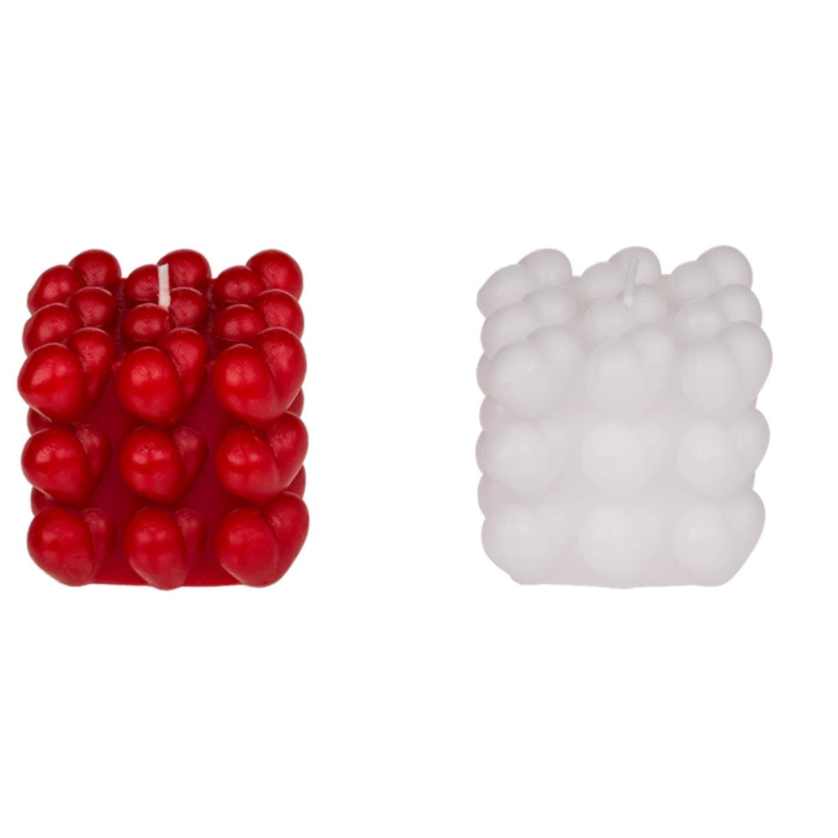 Candela a bolle Ootb cuore 6x6 cm