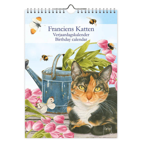 Calendario compleanno gatto Franciens - gatto calico - 18x25 cm