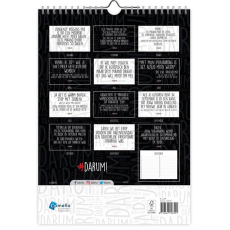 Darum - calendario dei compleanni - a4
