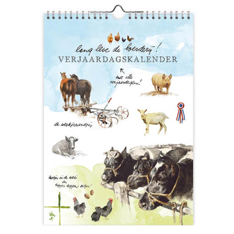 Calendario compleanno Comello Rien Poortvliet - lunga vita alla fattoria - A4