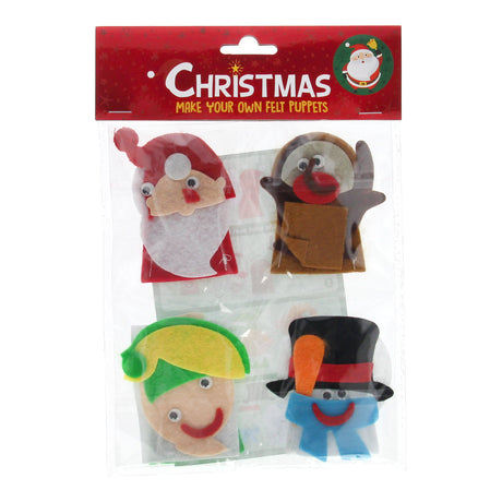 Wins Holland crea le tue marionette da dito natalizie in feltro, 4 pz.