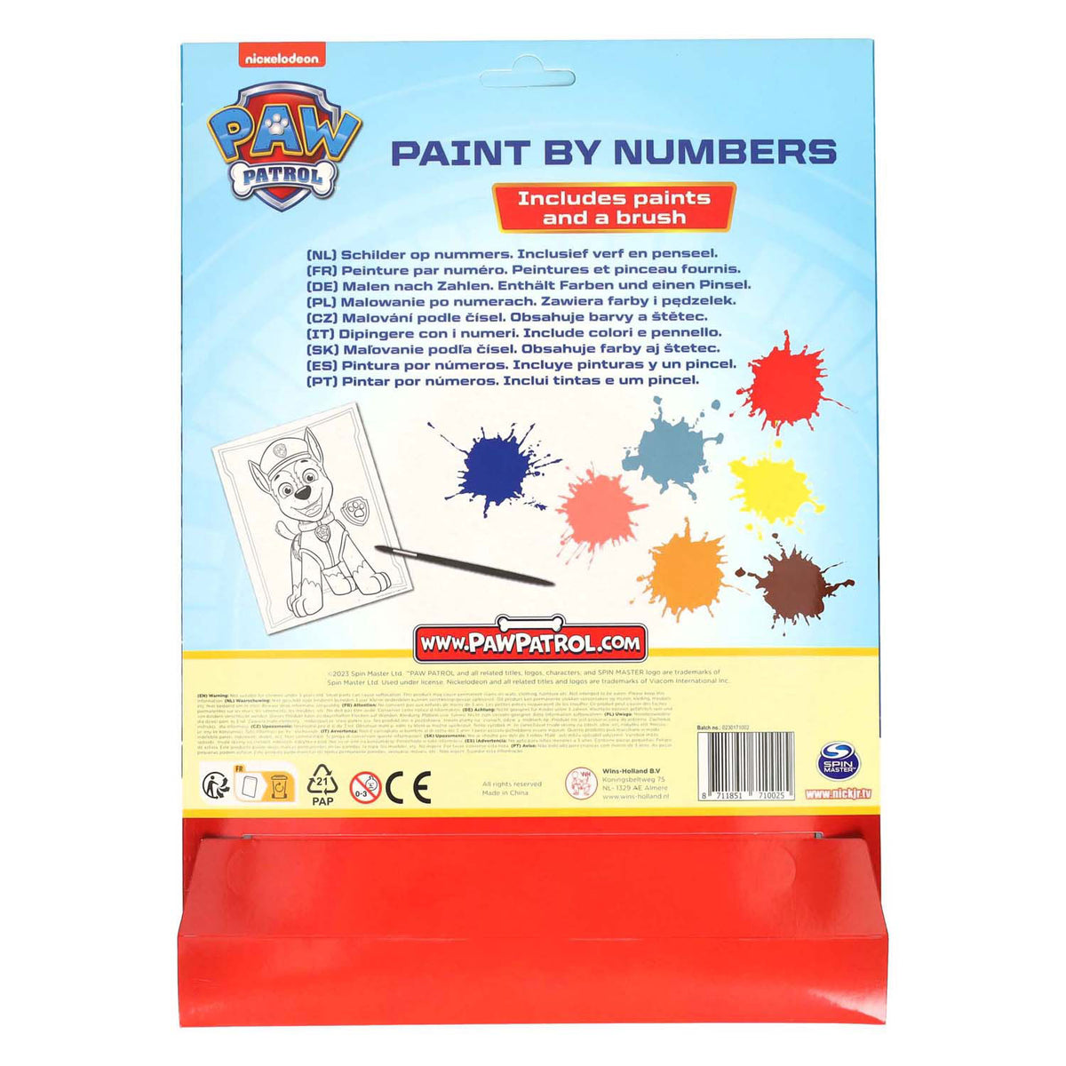 Vince l'Olanda colore per numero Paw Patrol