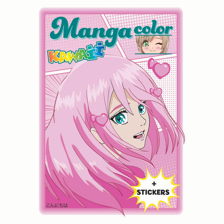 Libro speciale Netherlands bv manga color kawaii e libro da colorare con adesivi