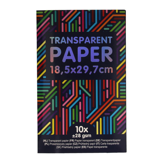Vince la carta trasparente olandese colorata, 10st.
