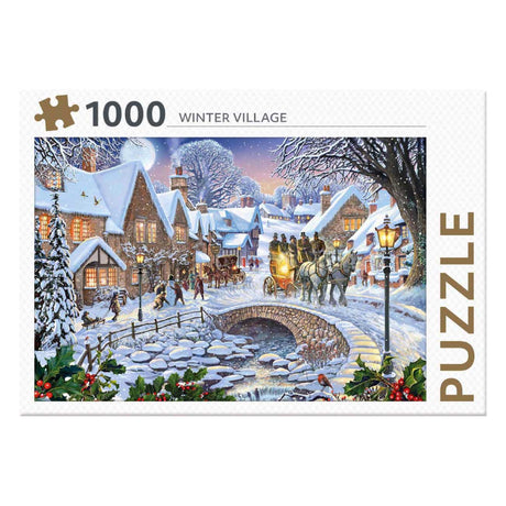 Puzzle villaggio invernale degli editori Rebo - 1000 pezzi.