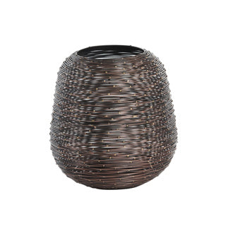 Lanterna luminosa da soggiorno esira color rame antico 18 cm