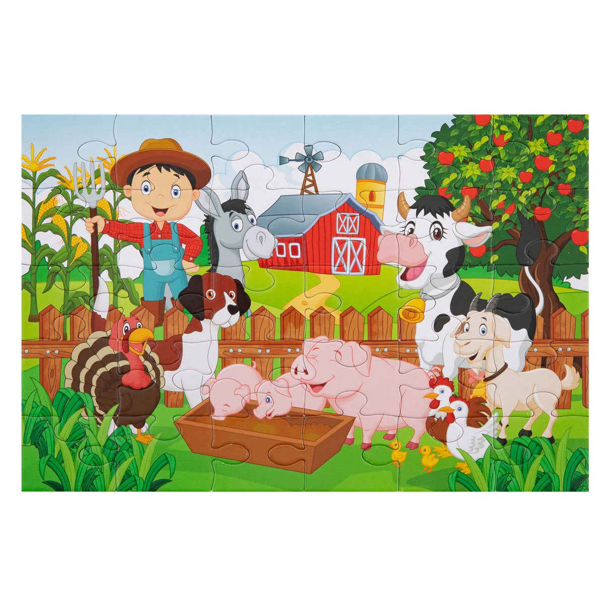 Fattoria puzzle di gruppo creativo artigianale, 30 pz.