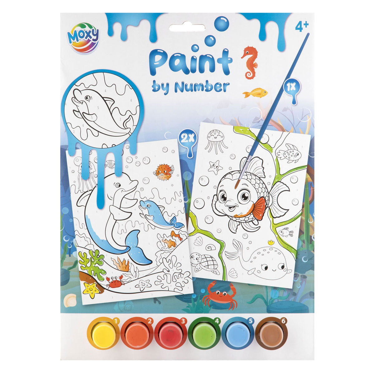 Gruppo creativo artigianale che dipinge con i numeri - 2 immagini - da 4 anni