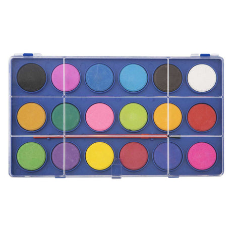 Tavolozza per acquerello Grafix con pennello, 18 colori.