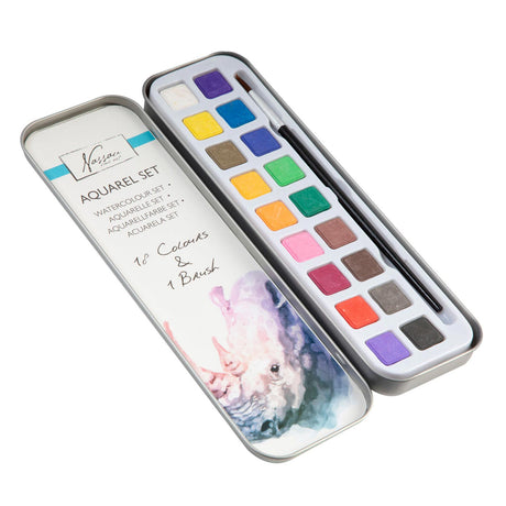 Set di pittura ad acquerello Nassau fine art Nassau, 18 colori